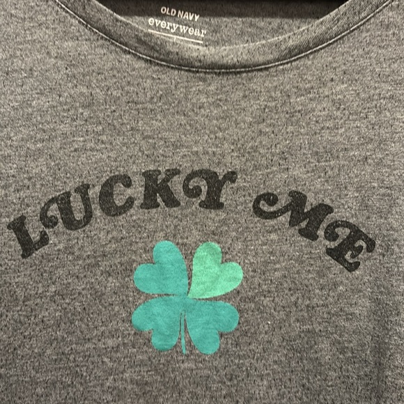 Old Navy Lucky Me Shirt Women’s Large Grey gray - Picture 12 of 12